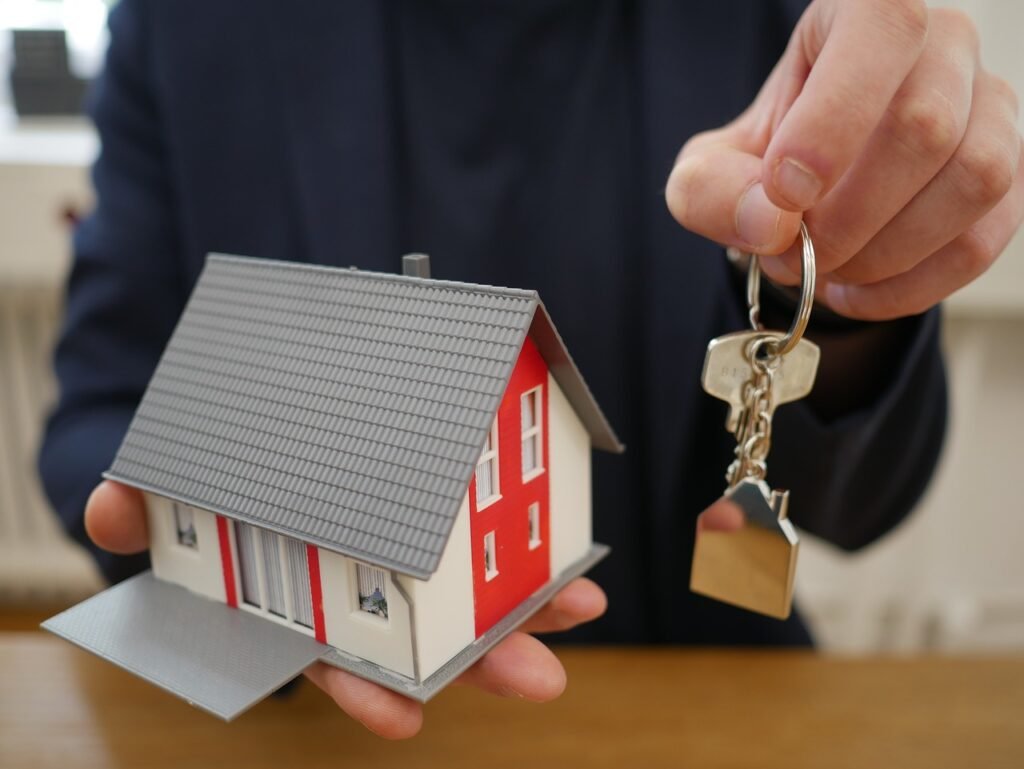 Image of a professional property manager conducting a property inspection, showcasing well-maintained rental units and satisfied tenants.